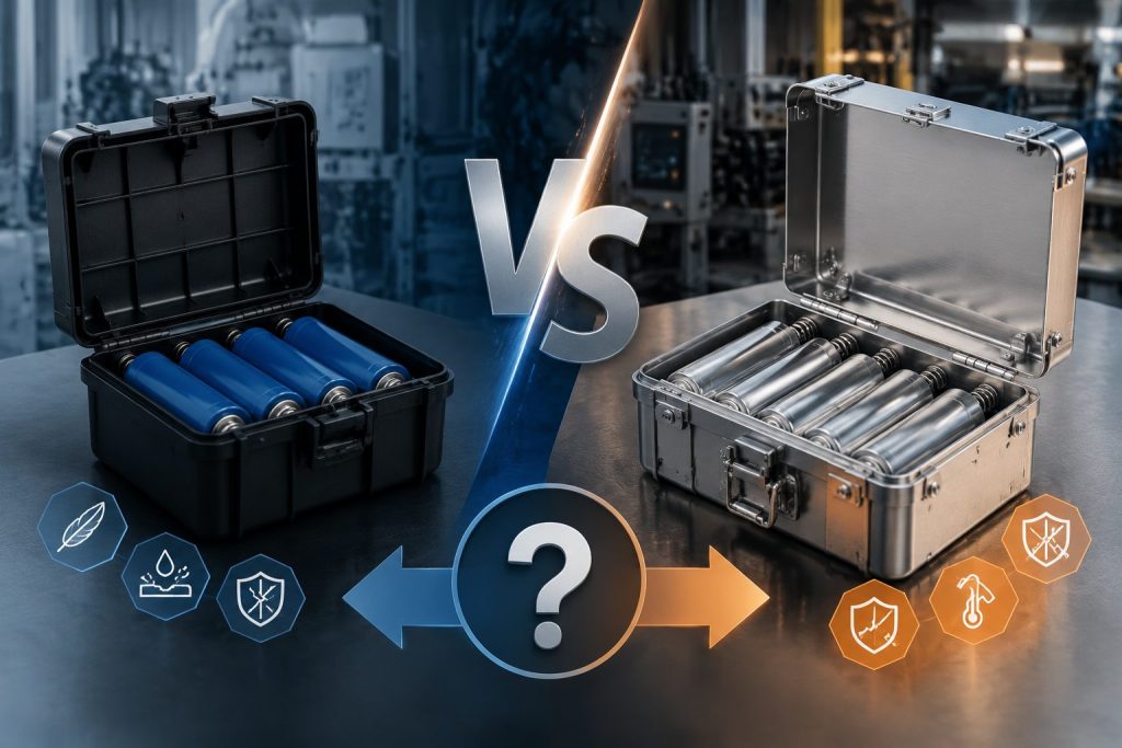 ABS塑料仓 vs 金属电池仓：工业设备电池座怎么选？