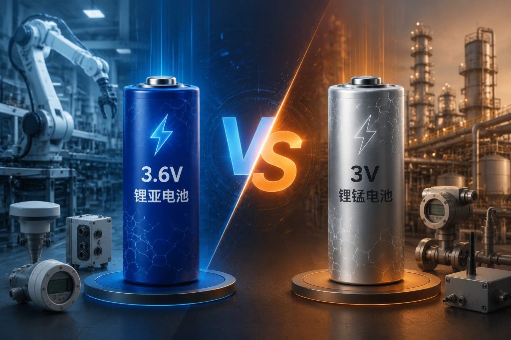 3.6V锂亚电池 vs 3V锂锰电池：工业场景到底该用哪一种？