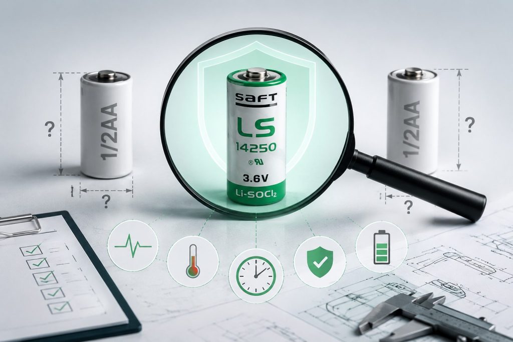 采购 SAFT LS14250，为什么不能只看“1/2AA”尺寸？
