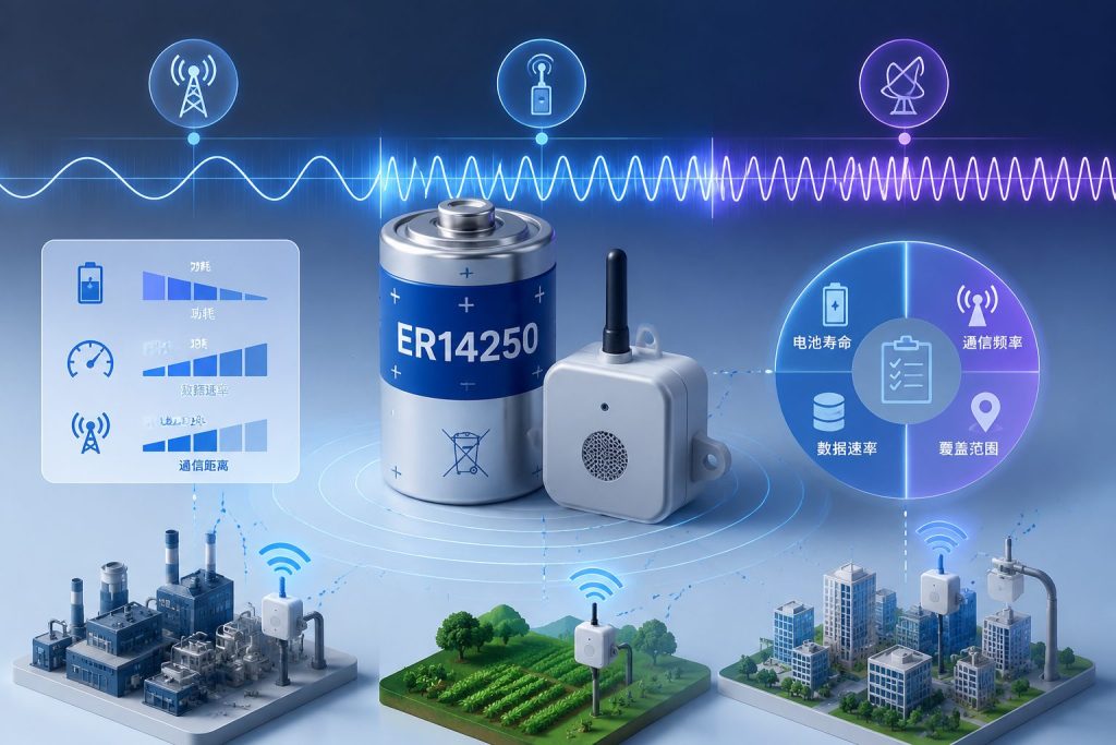 无线传感器使用 ER14250，通信频率如何影响选型？
