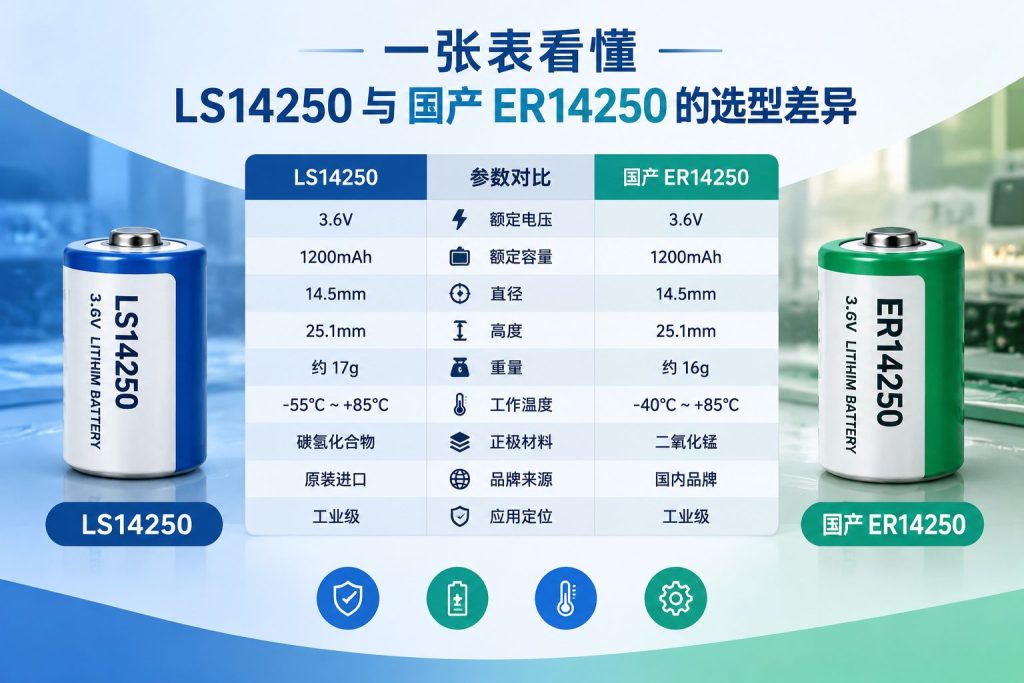 用一张表看懂 LS14250 与国产 ER14250 的选型差异