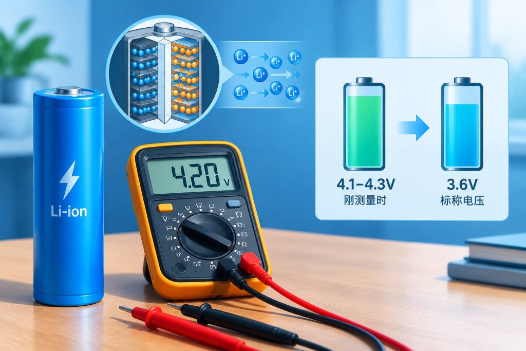 锂亚电池标称 3.6V，为什么刚测量时电压更高？