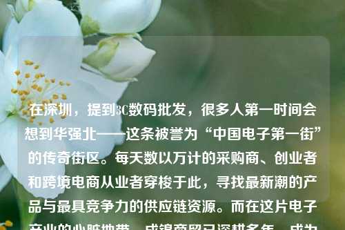 在深圳，提到3C数码批发，很多人第一时间会想到华强北——这条被誉为“中国电子第一街”的传奇街区。每天数以万计的采购商、创业者和跨境电商从业者穿梭于此，寻找最新潮的产品与最具竞争力的供应链资源。而在这片电子产业的心脏地带，成锦商贸已深耕多年，成为众多客户信赖的稳定合作伙伴。