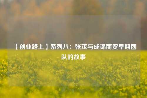 【创业路上】系列八：张茂与成锦商贸早期团队的故事