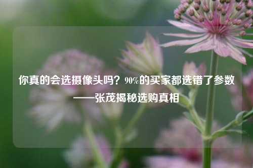 你真的会选摄像头吗？90%的买家都选错了参数——张茂揭秘选购真相